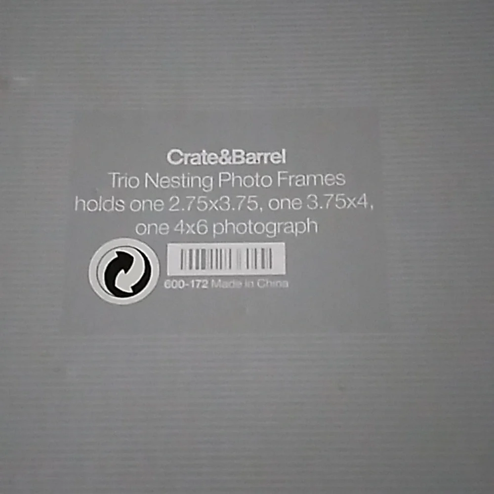 Crate & Barrel Trio Nesting Photo Frames